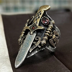 Tawhid 925 Sterling Silver Ring: Handcrafted Islamic Jewelry for Men - Picture 1 of 6
