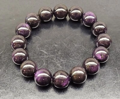 Pulsera Cristal Purpurita Calidad Superior 12mm Foto 1 de 4