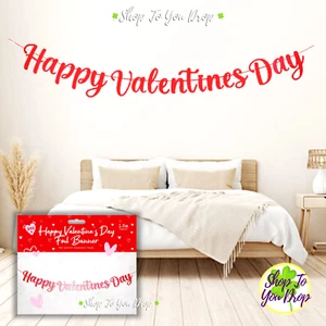 HAPPY VALENTINES DAY BANNER 1.5 METRES Party Decoration Foil Red Love Decor💖 - Picture 1 of 8