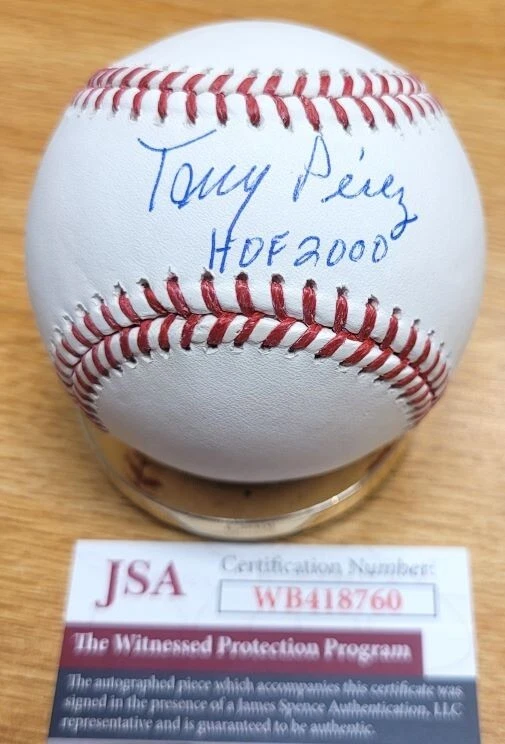 Autographed TONY PEREZ "HOF 2000 Official  Major League Baseball JSA Witness COA - Image 1 of 1