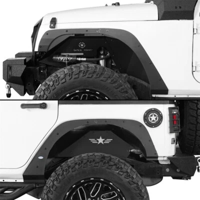 Kit de protección contra llamaradas guardabarros delantero y trasero Fit Jeep Wrangler JK 2007-2018 Foto 1 de 4