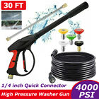 High Pressure Car Power Washer Gun 4000PSI Spray Wand Lance Nozzle and Hose Kit