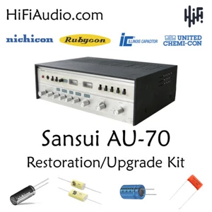 Sansui AU-70 amplifier rebuild restoration Capacitor Kit fix repair instruction - Picture 1 of 10