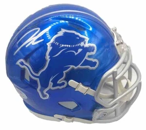 JAHMYR GIBBS SIGNED AUTO DETROIT LIONS FLASH MINI HELMET PSA/DNA - Picture 1 of 2