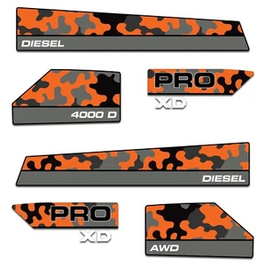 Kit de calcomanías para Polaris Ranger 4000D Pro XD 4000 juego de gráficos DIESEL NARANJA CAMUFLAJE - Imagen 1 de 1