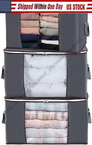 3ps Large Capacity Foldable Clothes Storage Bags, Storage Bins Closet Organizers - Picture 1 of 10