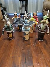 Taco Bell Star Wars Episode 1 Cups & Toppers Lot Of 10 Toppers  10 Cups