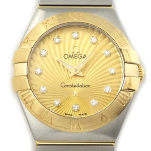 Reloj OMEGA Constellation 123.20.24.60.58.001 12P Diamond Index 750YG SS QZ - Imagen 1 de 9