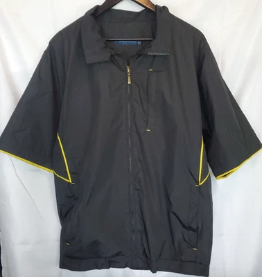 PGA Azul Marino Cortavientos Falta Mangas Desgarrador Talla M Foto 1 de 4