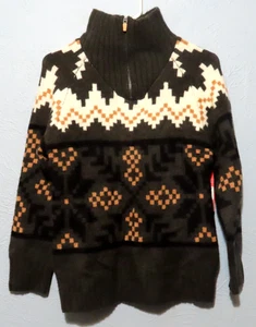 Kari Traa Women's XS Amelia Knit Nordic Wool Blend Zip Turtleneck Sweater NWT - Picture 1 of 12
