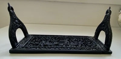 Finely & Ornately Carved Anglo-Indian Ebony Expandible Book Stand Mid 19th Cent. - Image 1 of 4
