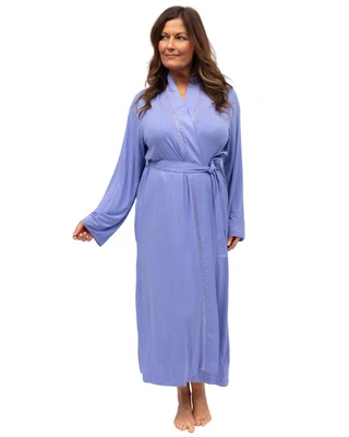 Cyberjammies Nora Rose Angelina Dressing Gown Long Womens Soft Nightwear 2216 - Image 1 of 4