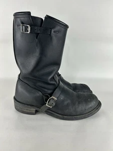 Mens Carolina Saddleback Soft Toe Mens 10.5 R Motorcycle Black Leather Boot - Picture 1 of 14