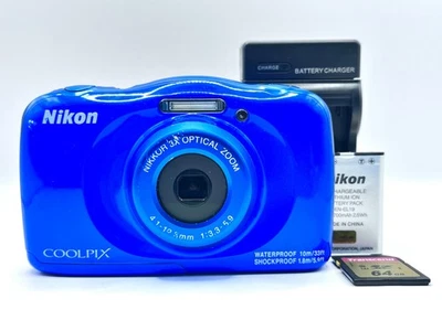 Nikon COOLPIX W100 Blue 13.2MP Waterproof Shockproof Digital Camera from Japan - Image 1 of 4