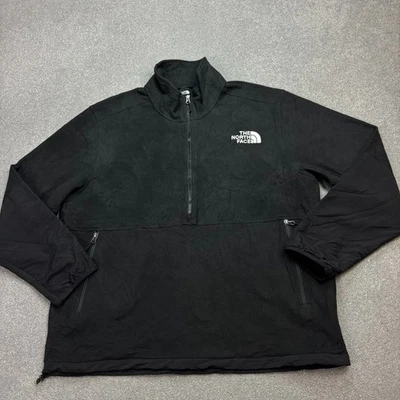 North Face Fleece Adult 2XL XXL Black Quarter Zip Outdoors Jumper Pullover Men - Image 1 of 4