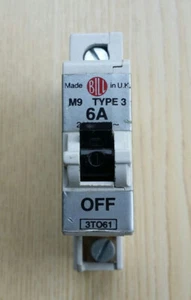 Bill Eaton MEM Delta Memsheild 1 Breaker MCB 6A 20A Tipo B 3 M9 Antiguo Raro - Imagen 1 de 5