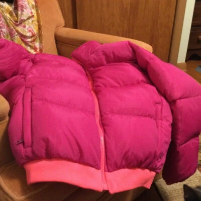 Abrigo de esquí vintage para mujer Columbia Down XL reversible rosa neón púrpura acolchado Foto 1 de 4