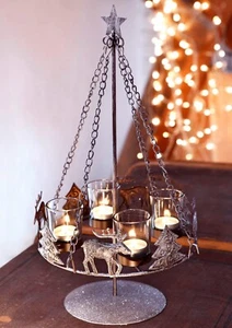 MY HOME Adventsleuchter Weihnachtsdeko Metall, inkl. 4 Glaswindlichtern - Bild 1 von 6