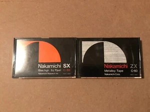 Set Of 2 New Nakamichi SX C-60/ZX C-60 Cassettes Type II/IV Made In Japan - Picture 1 of 3