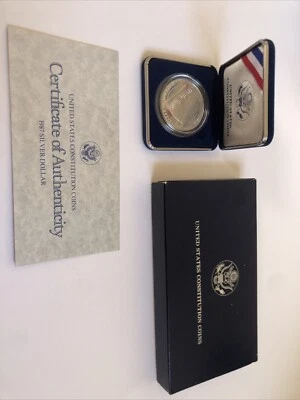 United States Mint Constitution Coins 1987 Proof Silver Dollar - Image 1 of 4