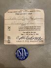 Vintage Pinback Ista 1927 Iowa State Teachers Association W Dues Receipt Button