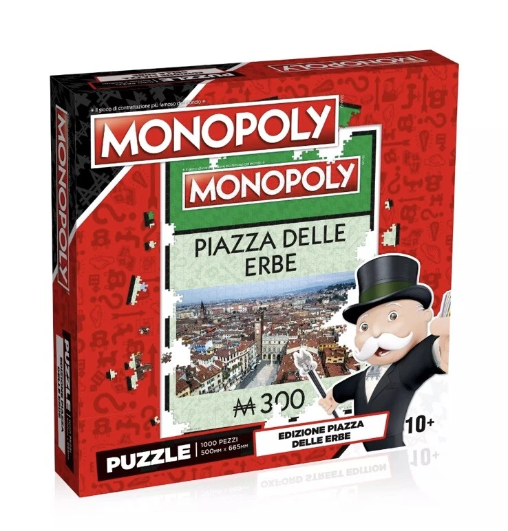 🇮🇹☀️Puzzle MONOPOLY ~ PIAZZA DELLE ERBE VERONA New 1000 Pz 10+ ☀️🇮🇹 - Immagine 1 di 1