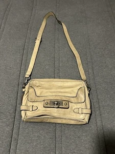 Frye Cameron Clutch Crossbody Shoulder Bag Taupe Leather - Picture 1 of 10