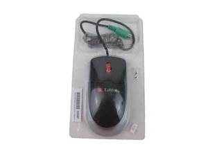LABTEC PS2 Mouse Wired Corded PS/2 Scroll Wheel Black 2 BUTTON M-SBG91A Retro - Picture 1 of 4