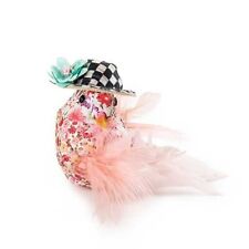 Mackenzie-Childs Prairie Bird Clip Christmas Easter Ornament w/Courtly Check Hat