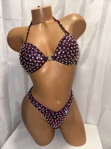 NPC competition FIGURE posing suit  Fuchsia  Cup Size 34B - Picture 1 of 5