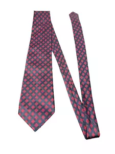 Nordstrom importierte 100 % Seide Herrenkrawatte geometrisch blau rot hergestellt in Italien - Bild 1 von 4