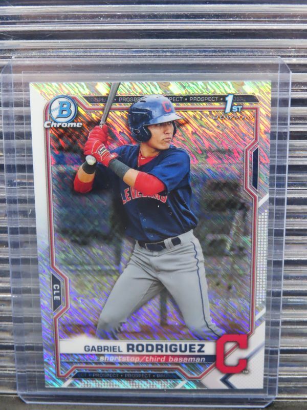 2021 Bowman Chrome Gabriel Rodriguez Shimmer Refractor #BCP-180 Indians R409