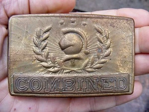 Vtg COMBINED ARMS Belt Buckle USSR Moscow Russia Military Academy Brass RARE VG+ - Picture 1 of 4