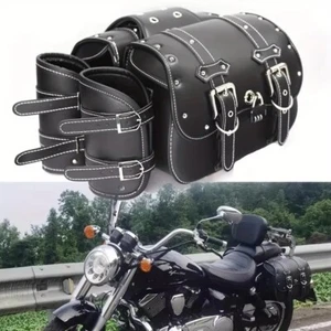 1 Paio Borse Laterali Moto per Harley Honda Yamaha Suzuki - Foto 1 di 28