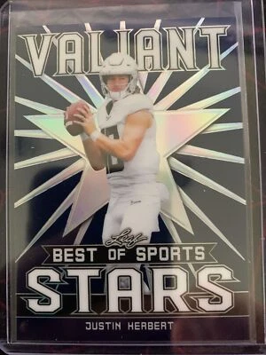 2020 Leaf Best of Sports Valiant Stars Rookie Justin Herbert /25 - Image 1 of 2