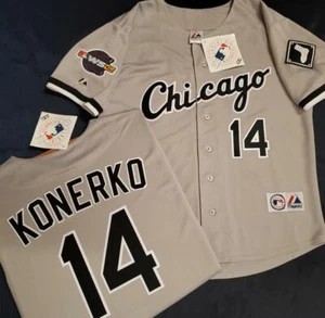 1728 Chicago White Sox Paul Konerko 2005 Serie Mundial Camiseta deportiva de béisbol gris nueva - Imagen 1 de 1