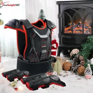 Youth Dirt Bike Riding Gear Kids Chest Protector Elbow Knee Pads for 3-12 Years - Picture 1 of 11