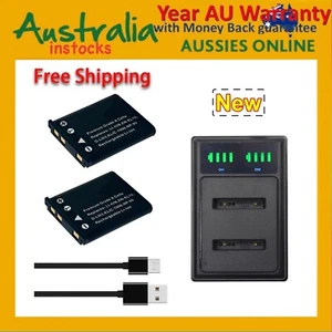 2x Battery + Dual Lcd Charger for Fujifilm instax mini 90 BC-45 A NP-45 NP-45S - Picture 1 of 5