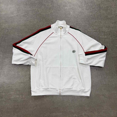 Gucci Zip Up "RED GREEN STRIPE" Bianco Usatoa Ta X 13577 26)