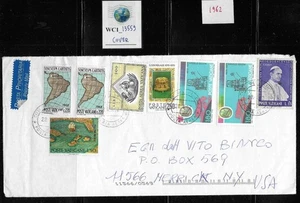 WC1_13559. VATICAN. Richly franked 1962 cover to the USA. - Picture 1 of 1