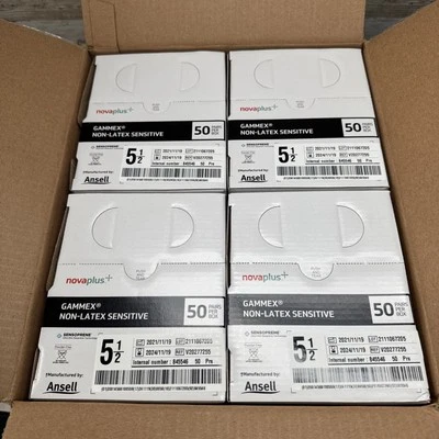 Gammex NovaPlus Non-Latex SENSITIVE Surgical Glove *1 CASE* Size: 5.5 *See Date* - Image 1 of 4