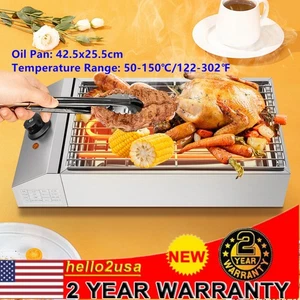 Elektrische 1800W Grillplatte Flat Top Grill Kochplatte BBQ Arbeitsplatte kommerzielle Grills - Bild 1 von 21