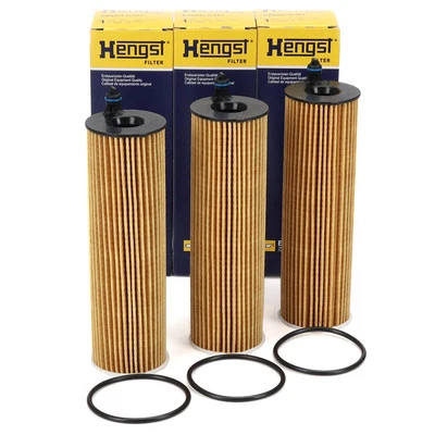 3x HENGST Ölfilter für MERCEDES A-/B-/C-/E-/G-/S-KLASSE OM654 OM656 6541801100 - Bild 1 von 2