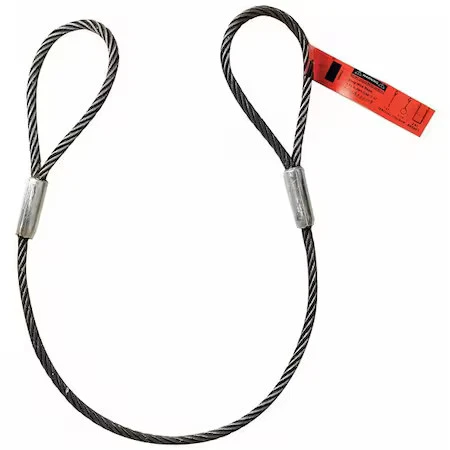 DAYTON 1DNF4 Wire Rope Sling 8 ft L 11200 lb Load Cap 1DNF4