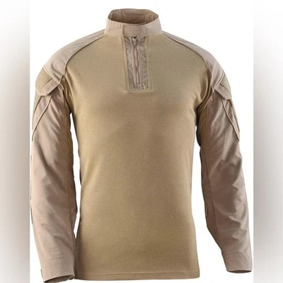 DRIFIRE FORTREX® Fr Combat Shirt, Naval air Approved Size Small Tan Desert - Image 1 of 4