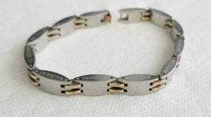 INVICTA TWO TONE MEN'S STAINLESS BRACELET 8' long - Picture 1 of 5