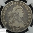 1803 Large 3 Draped Bust Silver Half Dollar 50C NGC VG 08