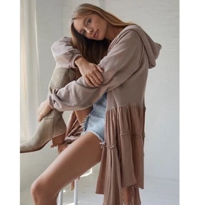 Free People Moon Dust Cardigan in Clove Bark L - Bild 1 von 5