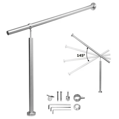 Eingangsgeländer Handlauf Treppengeländer 80-180cm Edelstahl Zubehör Geländer - Bild 1 von 4