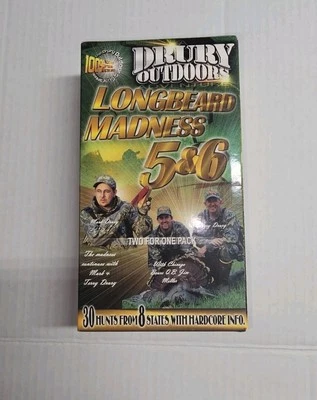 Drury Outdoors Longbeard Madness 5 & 6 VHS Wild Turkey Hunting Factory Sealed - Image 1 of 4